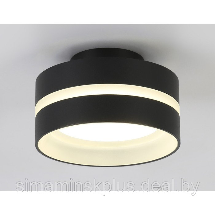 Накладной светильник со сменной лампой TN5421, GX53, 95х95х60 мм, цвет чёрный песок, белый матовый - фото 2 - id-p213429648