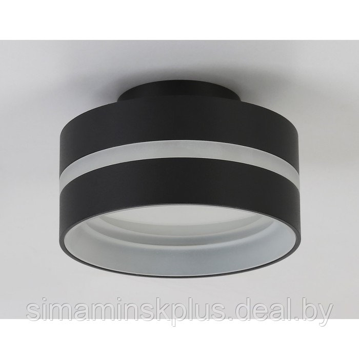 Накладной светильник со сменной лампой TN5421, GX53, 95х95х60 мм, цвет чёрный песок, белый матовый - фото 4 - id-p213429648