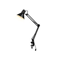 Настольная лампа со сменной лампой DE7722, E27, 40Вт, 150х150х660 мм, цвет чёрный