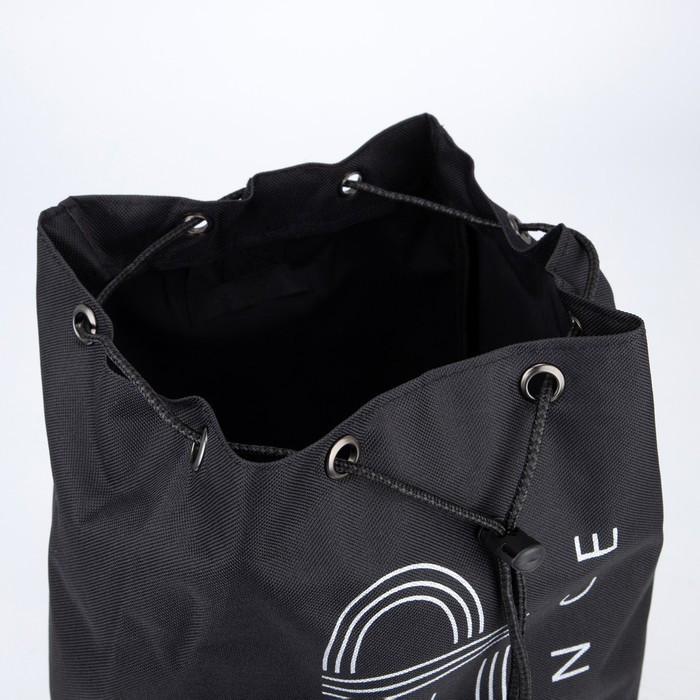 Рюкзак-торба молодёжный, отдел на стяжке шнурком, цвет чёрный/жёлтый - фото 6 - id-p213429943