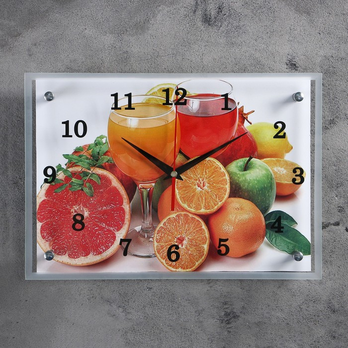 Часы настенные, серия: Кухня, "Цитрусы", 25х35 см, микс - фото 1 - id-p213428606