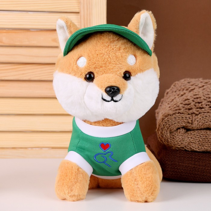 Мягкая игрушка «Собака» в зелёной кепке, 23 см - фото 2 - id-p213428105