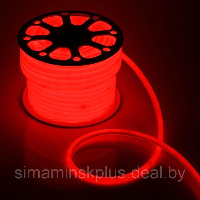 Гибкий неон Luazon Lighting 16 мм круглый, IP65, 50 м, SMD2835, 120 LED/м, 220 В, свечение красное - фото 1 - id-p213429169