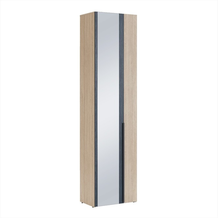 Шкаф двухдверный «Палермо №4», 600×405×2350 мм, с зеркалом, цвет палермо / рейн морион - фото 1 - id-p213432019