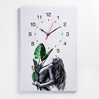 Часы-картина настенные "Девушка", плавный ход, 40 х 60 см