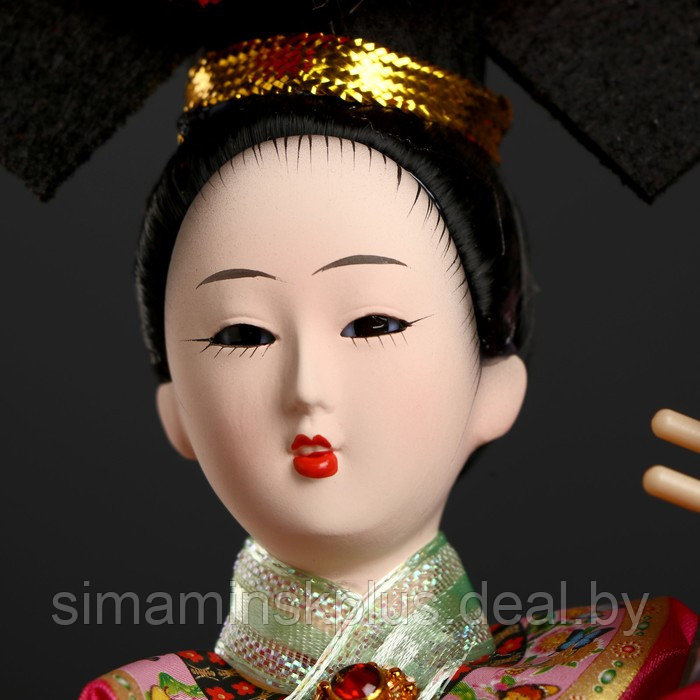 Кукла коллекционная"Китаянка в национ. платье с муз.инструмен. - пипой"МИКС 32х12,5х12,5см - фото 5 - id-p213431578