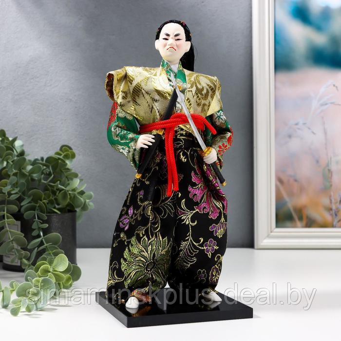 Кукла коллекционная "Самурай в кимоно и с повязкой"30 см - фото 1 - id-p213431579