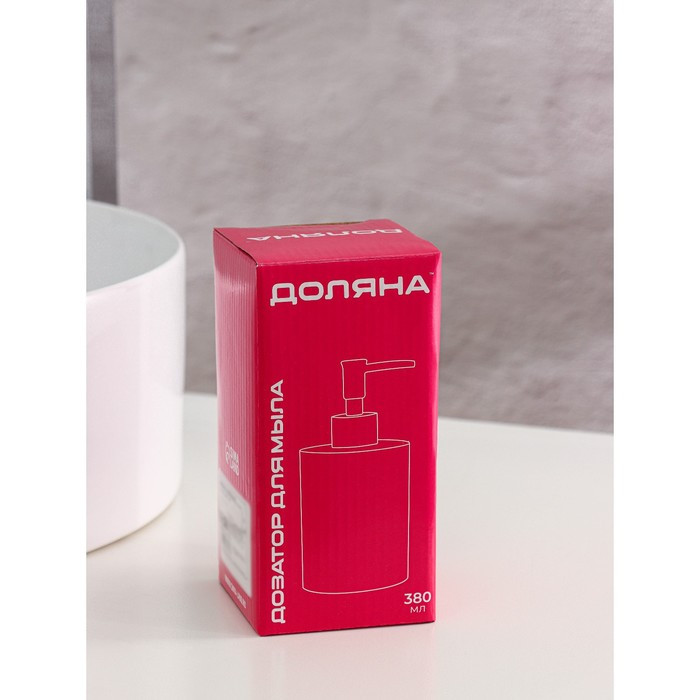 Дозатор для жидкого мыла Доляна «Марокко», 380 мл, цвет белый - фото 4 - id-p213433815