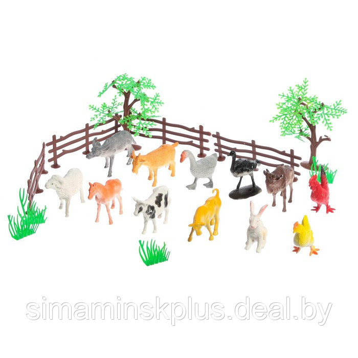 Набор животных «Моя ферма», с аксессуарами, 12 фигурок - фото 1 - id-p213434447