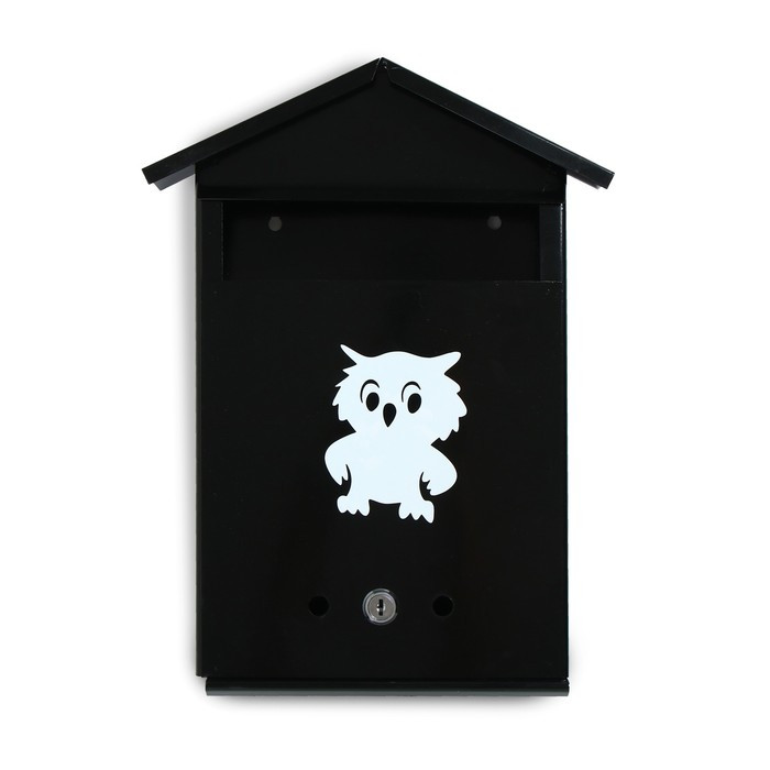Ящик почтовый с замком, вертикальный, «Домик», чёрный - фото 2 - id-p213432697