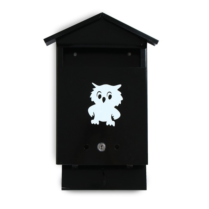 Ящик почтовый с замком, вертикальный, «Домик», чёрный - фото 3 - id-p213432697