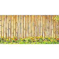 Фотосетка, 314 × 155 см, с фотопечатью, люверсы шаг 0.3 м, «Бамбуковый забор»