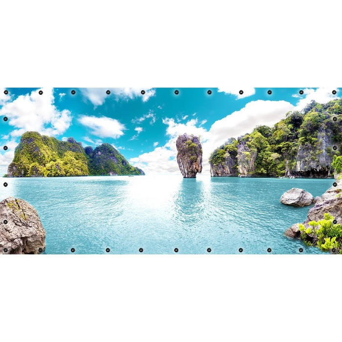 Фотосетка, 314 × 155 см, с фотопечатью, люверсы шаг 0.3 м, «Тайланд» - фото 1 - id-p213433394