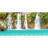Фотосетка, 314 × 155 см, с фотопечатью, люверсы шаг 0.3 м, «Водопад-2»