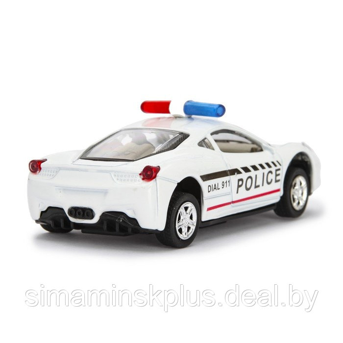 Машина металлическая «Полиция», инерционная, свет и звук, масштаб 1:43 - фото 2 - id-p213435325
