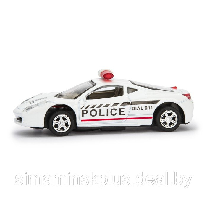 Машина металлическая «Полиция», инерционная, свет и звук, масштаб 1:43 - фото 3 - id-p213435325