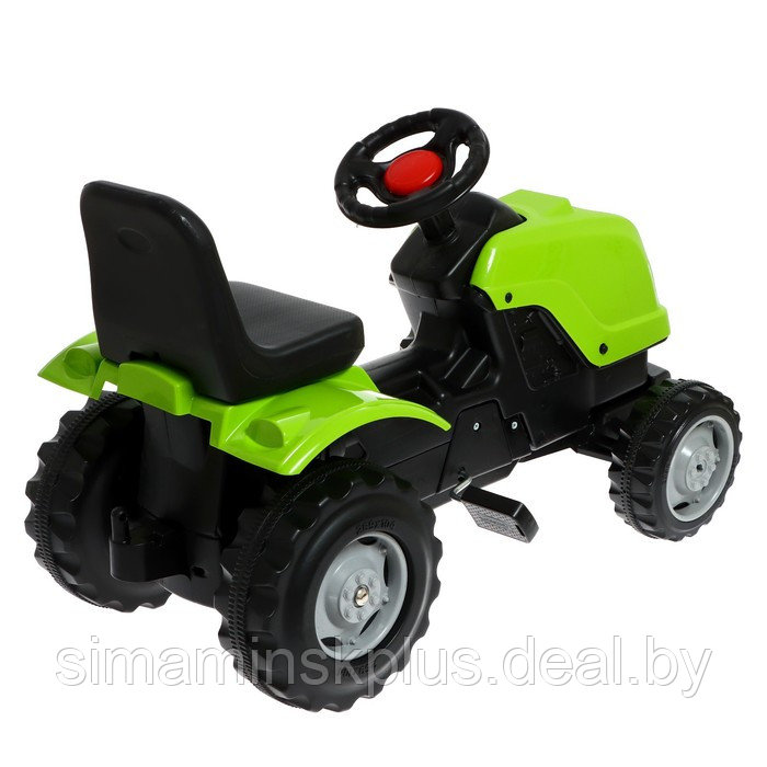 Трактор на педалях, с прицепом, цвет зелёный - фото 3 - id-p213435113