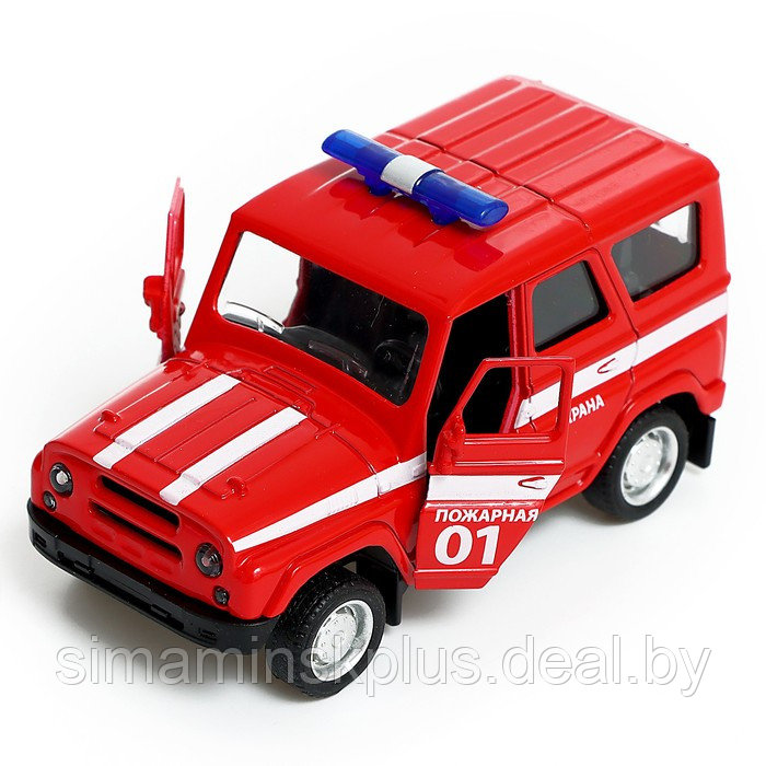Машина металлическая УАЗ Hunter «Пожарная охрана», инерция, 1:43 - фото 4 - id-p213435340