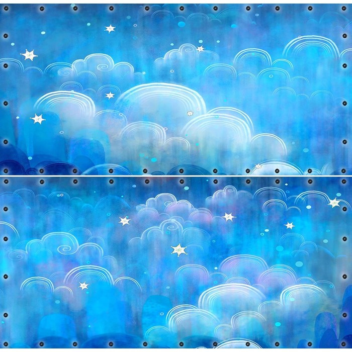 Фотосетка, из двух полотен по 314 × 155 см, с фотопечатью, люверсы шаг 0.3 м, «Волшебные облака» - фото 1 - id-p213433540