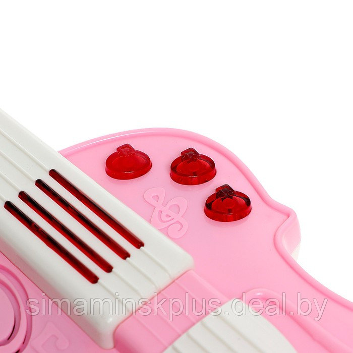Игрушка музыкальная «Скрипка», световые и звуковые эффекты, цвет розовый - фото 5 - id-p213435767