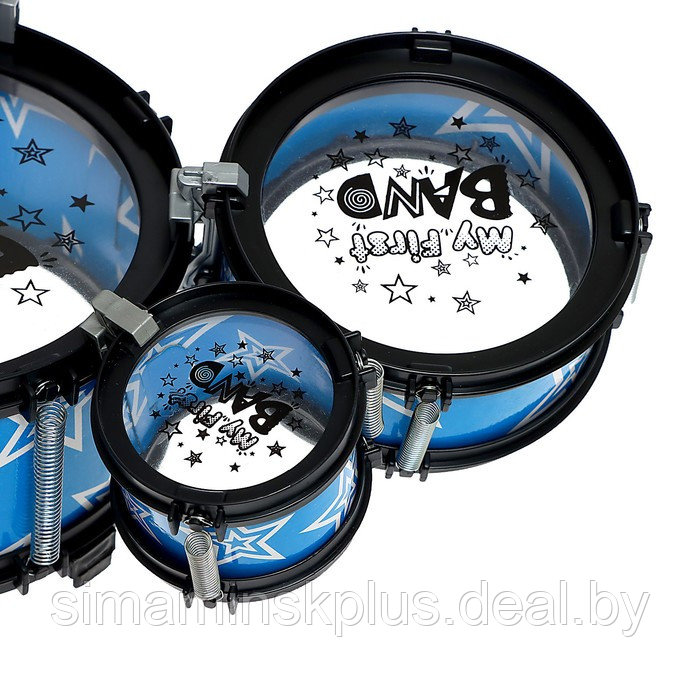 Барабанная установка «Звезда», 5 барабанов, 2 палочки, 1 тарелка - фото 4 - id-p213435769