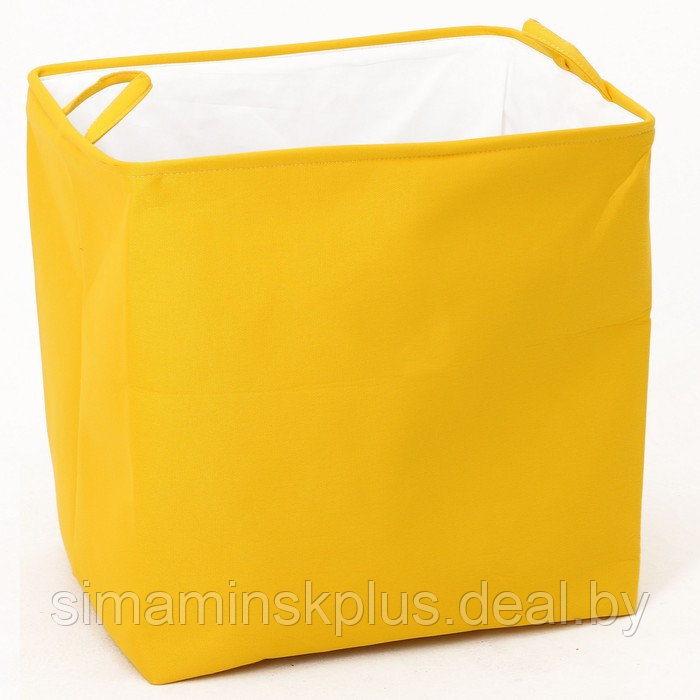 Корзинка для игрушек с затяжкой на веревке, 40 х 50 х 48 см, жёлтая - фото 3 - id-p213436851