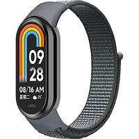 Нейлоновый ремешок Rumi Velcro для Xiaomi Smart Band 8 Серый