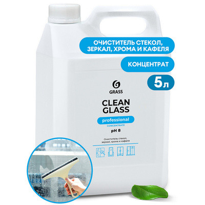 Средство для очистки стекол и зеркал "Clean glass concentrate Professional" (канистра 5 кг) - фото 1 - id-p213440263