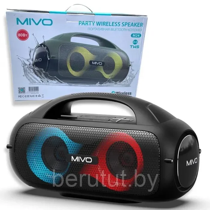 Колонка портативная музыкальная Bluetooth MIVO M24 - фото 1 - id-p213441052
