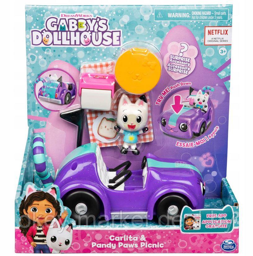 Игровой набор Spin Master Gabby'S Dollhouse с машинкой и фигуркой 6062145 - фото 5 - id-p213441051