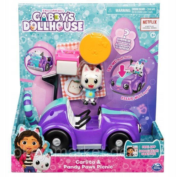 Игровой набор Spin Master Gabby'S Dollhouse с машинкой и фигуркой 6062145 - фото 7 - id-p213441051