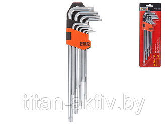 Набор ключей Torx T10-T50 9шт экстрадлинных PRO STARTUL (PRO-4095) (с отверстием)