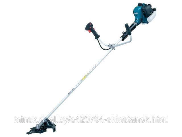 Мотокоса MAKITA EM 2600 U с ножом и головкой (0.83 кВт, 1.1 л.с., 25.7 см3, нож 230х25.4 мм, 4 зуб., ремень