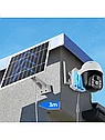 Уличная поворотная камера видеонаблюдения V380 Pro 4G 3 мп на солнечной панели от сим-карты, фото 5