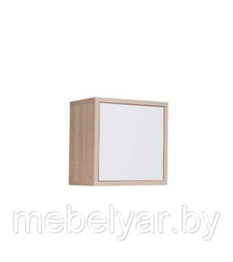 Полка "Куб-2" Мебель Класс Белый/ Дуб сонома - фото 1 - id-p213458605