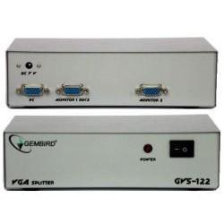 Gembird GVS122 Разветвитель сигнала VGA на 2 монитора (Gembird) - фото 1 - id-p213460750