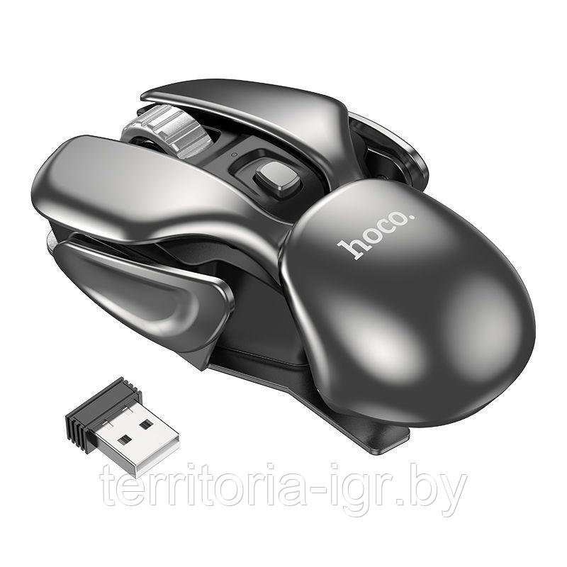 Беспроводная игровая мышь бесшумная на аккумуляторе DI43 черный Hoco - фото 2 - id-p213460956