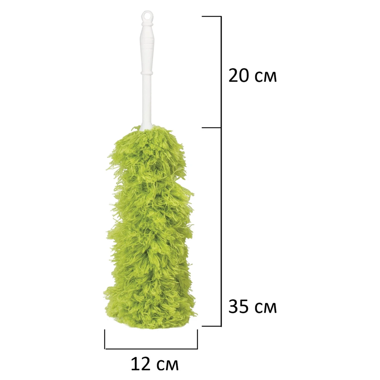 Сметка-метелка для смахивания пыли ЛАЙМА 55 см зеленая - фото 6 - id-p213460979