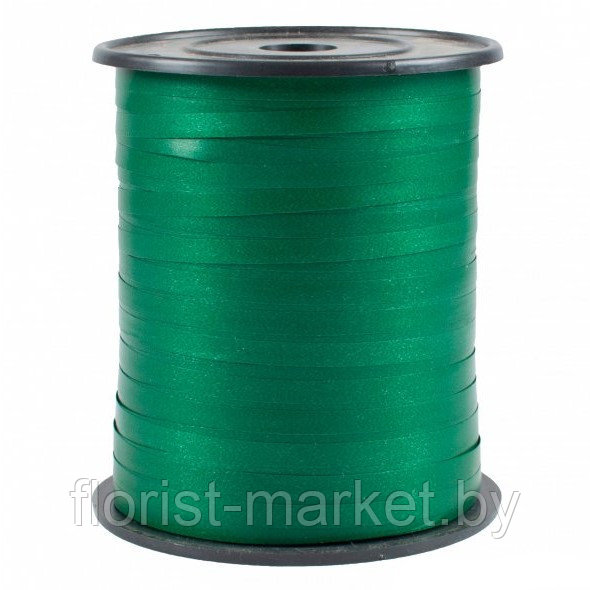 Лента матовая полипропилен 0,5 см*250 ярд., темно-зеленый