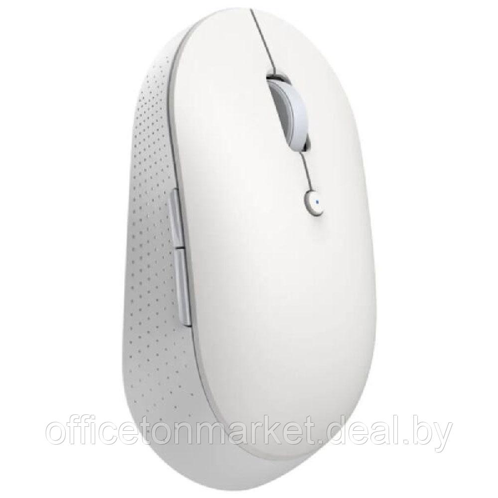 Мышь Xiaomi "Mi Dual Mode Wireless Mouse Silent (HLK4040GL)", беспроводная, 1300 dpi, 4 кнопки, белый - фото 3 - id-p213459442