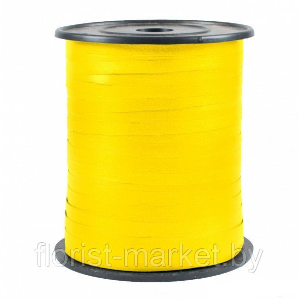 Лента матовая полипропилен 0,5 см*250 ярд., желтый
