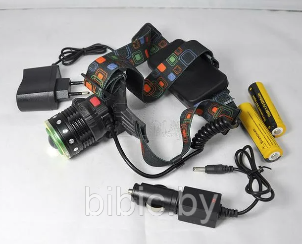 Фонарь налобный HT-577 (АКБ+USB) до 1км, фонарик светодиодный на голову лоб, мощный, 4 режима - фото 2 - id-p213463043