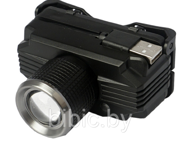 Фонарь налобный 8825 (АКБ+USB) до 1км, фонарик светодиодный на голову лоб, мощный - фото 2 - id-p213463721