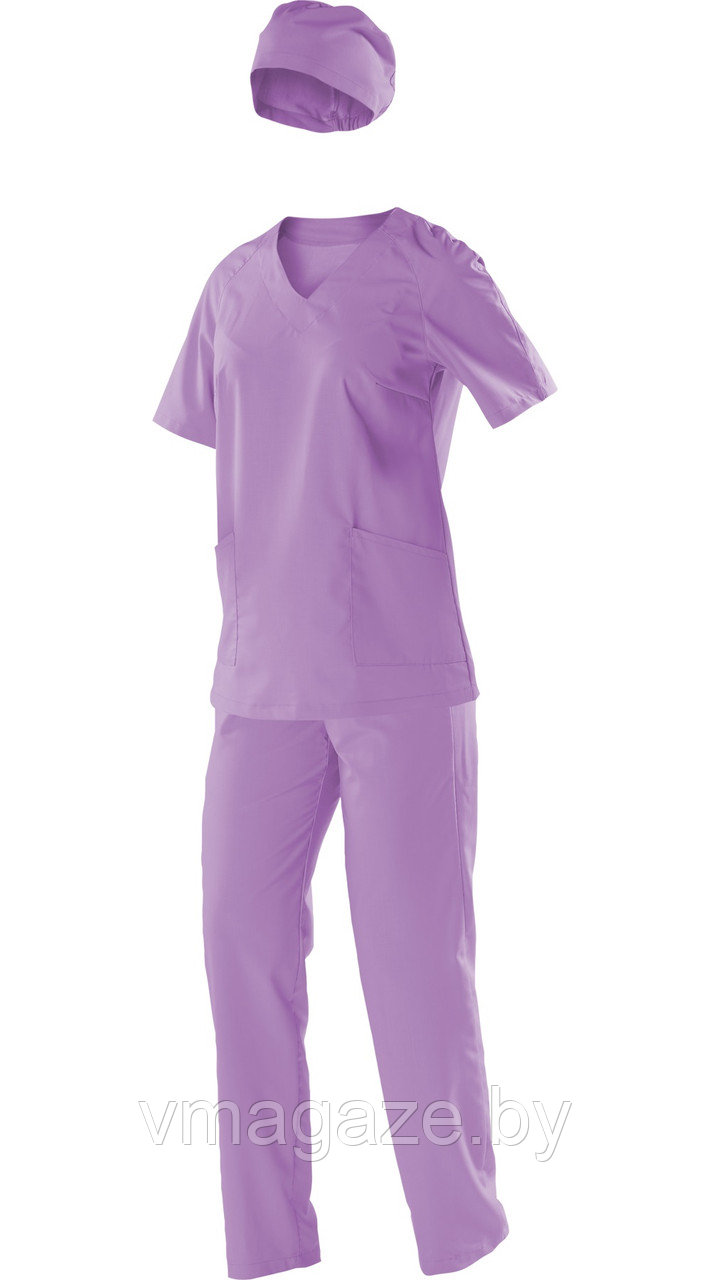 Медицинский костюм "хирург" Леди Доктор (без отделки, цвет светло-сиреневый) - фото 2 - id-p176801137