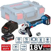 Bosch GWS 18V-10 0.601.9J4.004, Акк. углошлифмашина 18 В, 2 акб 5 а/ч+зу, l-boxx