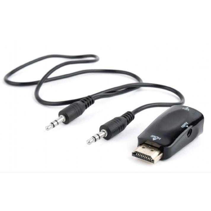 Bion Переходник HDMI 1.4 - VGA и стерео-аудио, 19M/DB15F & miniJack 3.5mm [BXP-A-HDMI-VGA-02] - фото 1 - id-p213465022