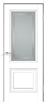 Дверное полотно Экошпон ALTO 10 2V 800х2000 цвет Белый Эмалит стекло Грани №2 Мателюкс