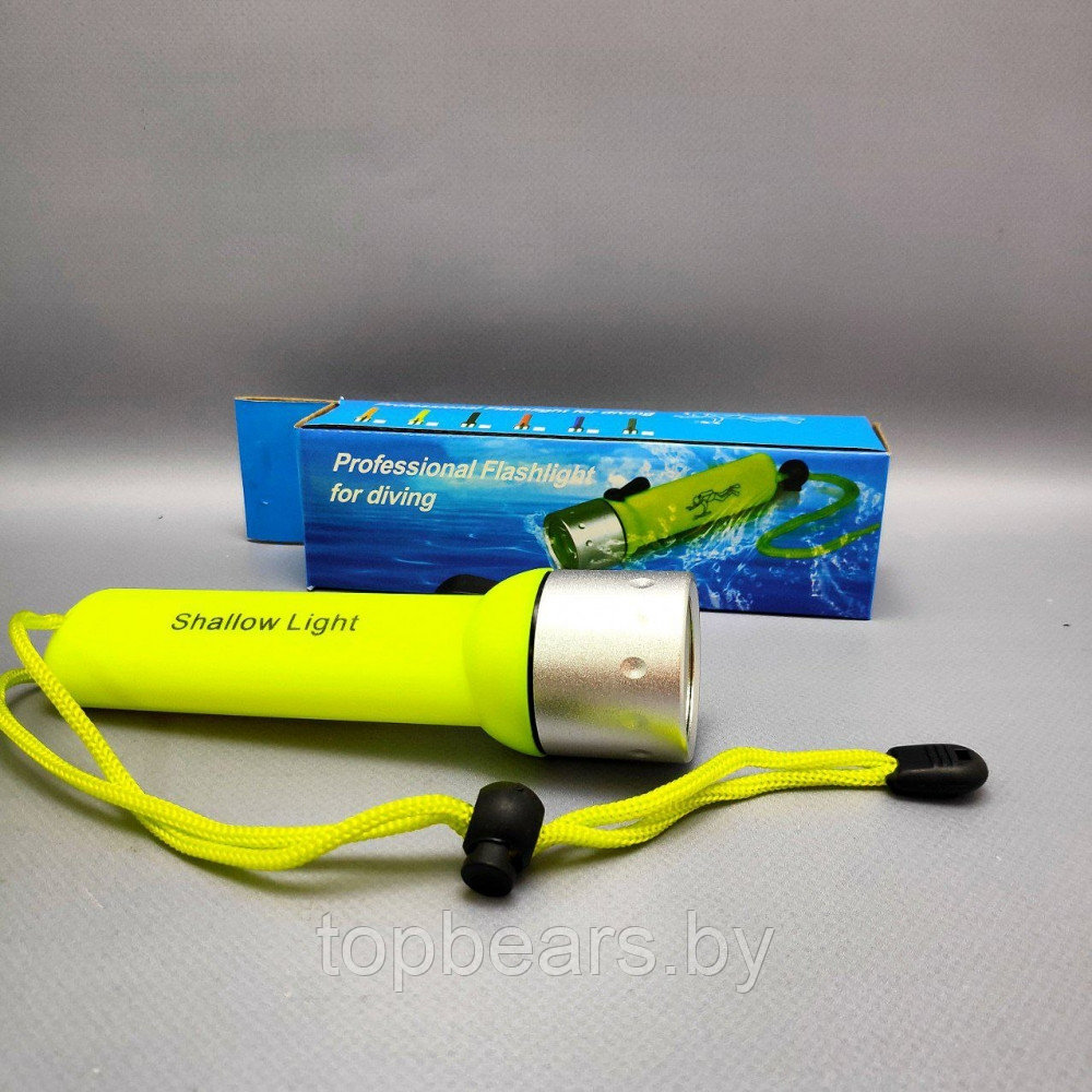 Светодиодный ручной фонарь для дайвинга, охоты и рыбалки, экстремальных условий на батарейках 180 Люмен - фото 2 - id-p212674153