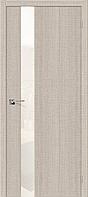 Двери межкомнатные Порта-51 Cappuccino Crosscut White Pearl