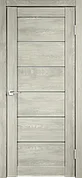 Дверное полотно Экошпон LINEA 1 600х2000 цвет Дуб шале седой стекло Мателюкс